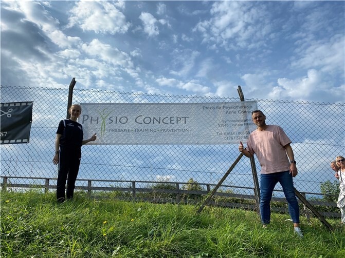 die neue Werbebande auf dem Linzer Kaiserberg.Quelle: VfB Linz