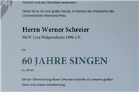 Jubiläumsfeier der Chorgemeinschaft Ahrweiler-Walporzheim mit Konzerten und Ehrungen