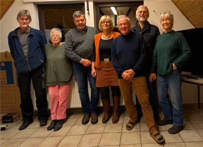 links nach rechts: Christoph Vanberg, Ulla Otto, Erwin Plath, Anke Haas (Vorsitzende), Michael Wissner, Manfred Weiland und Karin Magdeburg. Auf dem Foto fehlen Eva Plath und Peter Baltes.  Foto:privat