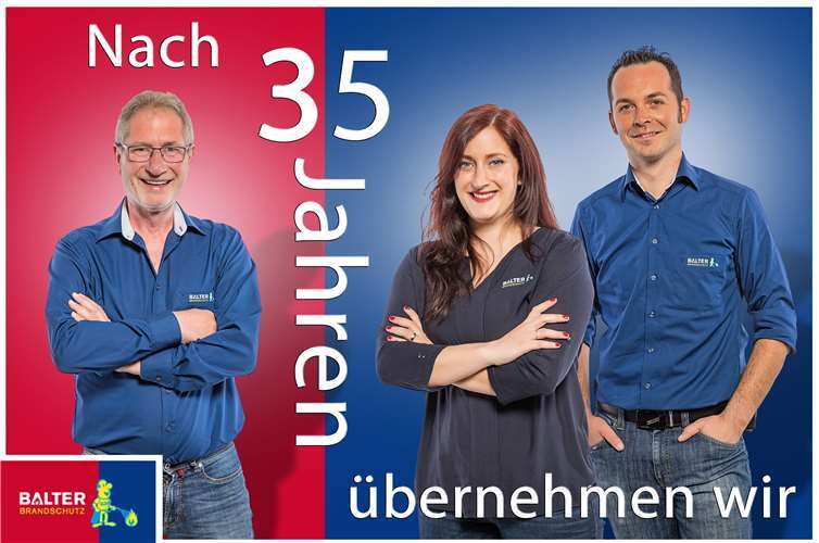 nes Balter-Burggraaff und Kay Burggraaff übernehmen von Egon Balter die Leitung von Brandschutz Balter. Foto: DU