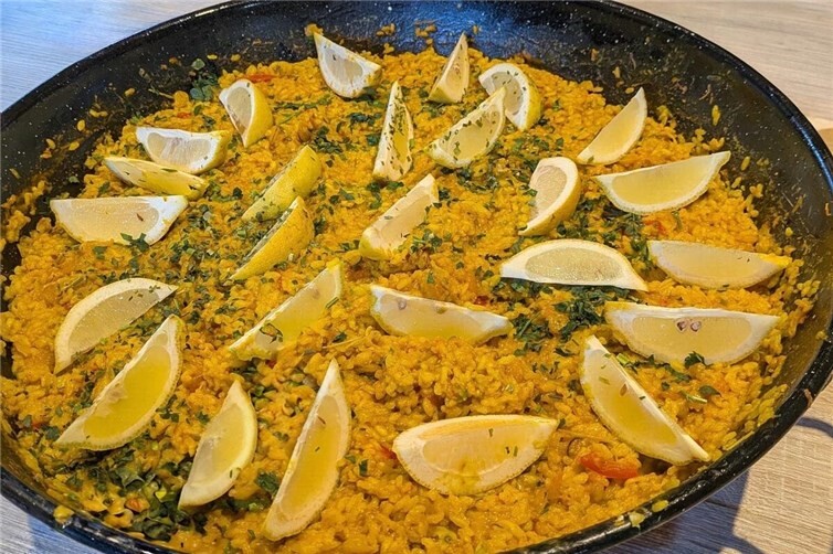 selbst gekochte Paella