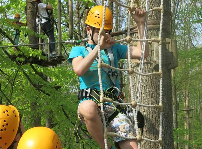 ...und dann ging es hoch hinaus.