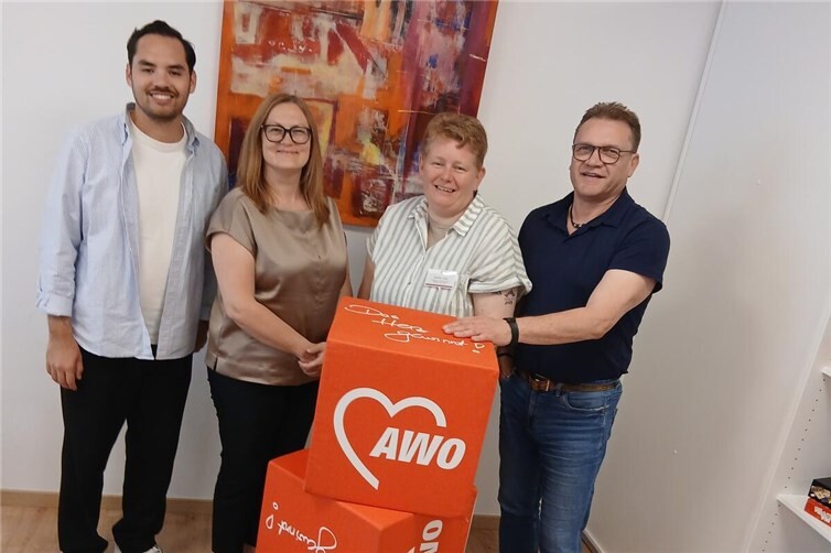 (v. L.) Daniel von Blohn (ISB), Astrid Lauks (ISB), Jeanette Linden (ISB), Arno Münn (AWO QuartiersTreff)