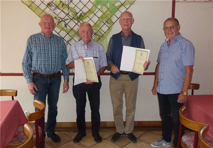 (v. l.) Alois Geiermann, Michael Maßelter, Günther Knopp und Verbindungsstellenleier Addy Jüsgen. Foto: privat