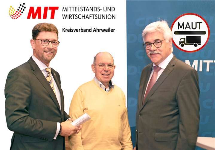 v. l. Detlef Odenkirchen, Werner Jung und Elmar Lersch bilden den Vorstand der MIT im Kreisverband Ahrweiler und fordern jetzt ein drastisches politisches Umdenken.  Foto: Foto: Wilfried Scheffler