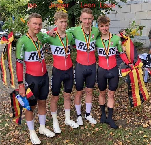 v. l. Ian Kings, Jesper Schmidt, Leon Arenz und Louis Leidert.Foto: Familie Schmidt