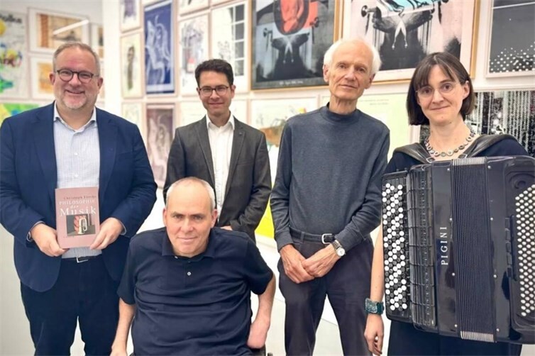 v. l.: Prof. Dr. Dr. Holger Zaborowski, Martin W. Ramb, Dr. Johannes Lorenz, Prof.  Dr. Christoph Türcke, Eva Zöllner