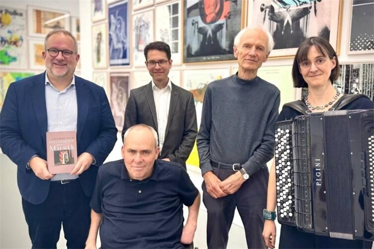 v. l.: Prof. Dr. Dr. Holger Zaborowski, Martin W. Ramb, Dr. Johannes Lorenz, Prof. Dr. Christoph Türcke, Eva Zöllner