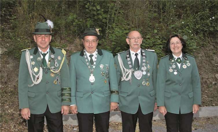 (v. l.): Werner Pung, Gerd Freund, Karl Heinz Bentz und Claudia Braun.RÜ