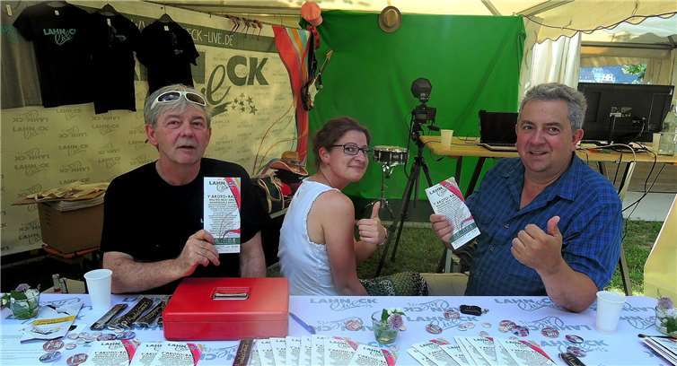 (v. li.) Dieter Schwan, Jasmin Tresch und Michael Nass vom Organisationsteam beantworteten gerne die Fragen der Gäste.BSB