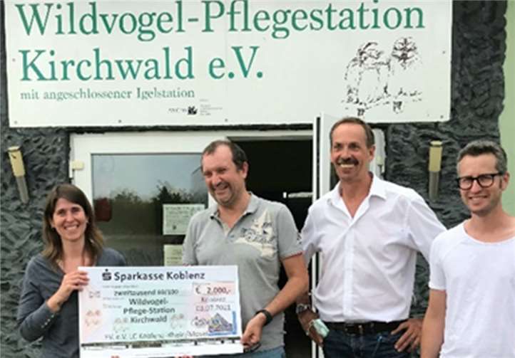 (v. li.) Frau Dr. Miriam Thavarajah; Vorstandsmitglieder Club u. FV. e.V. des LC Ko-Rh/M, Andreas Oberanner, Norbert Freund, Sebastian Müller. Foto: privat