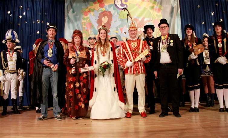 v.L. Alexander Patzig, Sonja Tappertz, Lahno-Rhenania Laura I.,Prinz Thomas II. vom Sparda-Schloss, Eberhard Morsch.