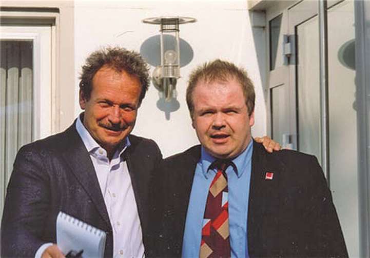 ver.di Chef Frank Bsirkse und Ferhat Cato. privat