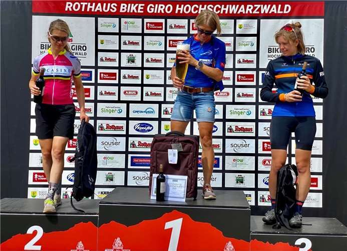 v.l: Annika Marzina (GER), Irene Woyna (FIN), Martina Schneider (SUI) auf dem Siegertreppchen.  Foto: privat