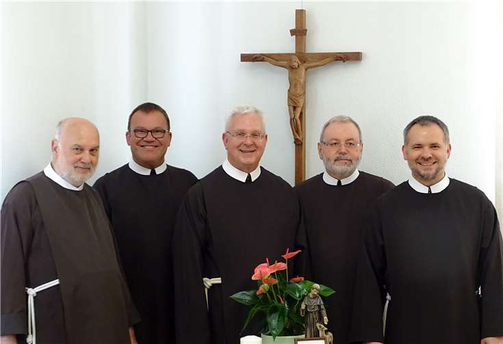 (v.l.) Br. Josef Kopp, Br. Bonifatius Faulhaber, Br. John-Francis Tyrell, Br. Roman Maria Bauer, Br. Timotheus Telega. privat