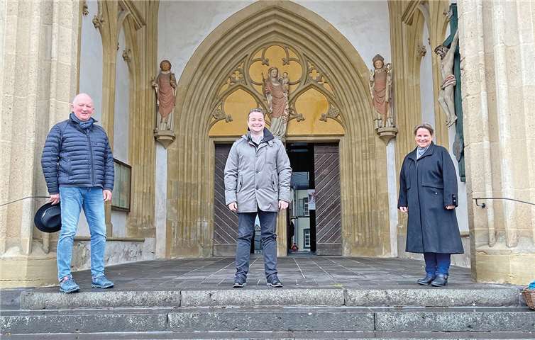 (v.l.) CDU-Vorsitzender Gerhard Raspiller, CDU-Landtagskandidat Torsten Welling und Stadtbürgermeisterin Claudia Schneider. Foto: privat