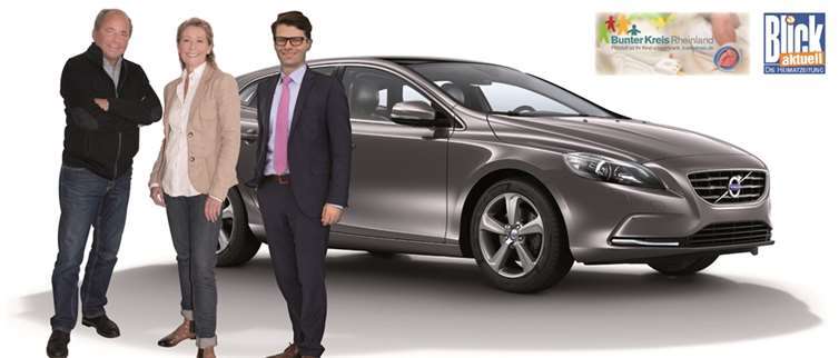 v.l. Der Schirmherr der Dankschön-Verlosung Klaus Ludwig, die Vorsitzende des Bunten KreisRheinland Inka Orth und Dionysius Steingass der Geschäftsführer des Autohauses LaLinea in Bonn Bad Godesbergprivat