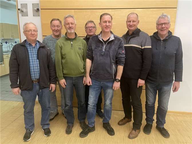 v.l.: Detlev Reisp, Ludwig Ulrich, Rainer Bucher, Helmut Raaf; Ingo Krämer, Olaf Fritsche; Leo Pohlen-  Foto: privat