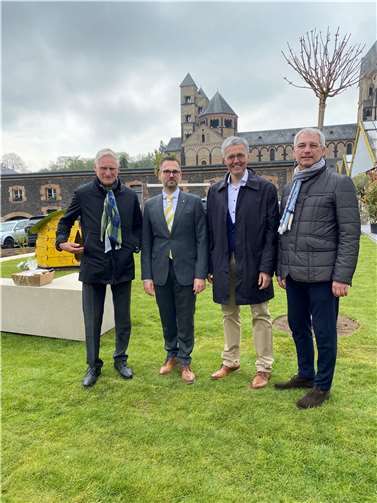 (v.l.) Dieter Zimmermann, Philipp Lohse, Karl-Josef Esch und Sascha Monschauer.  Foto: Benediktinerabtei Maria Laach
