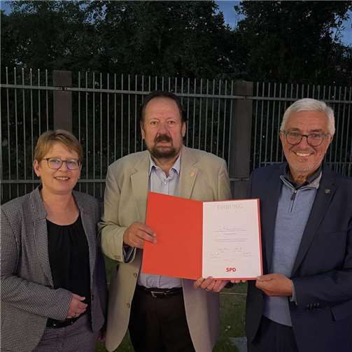 (v.l.) Dr. Tanja Machalet, Franz-Josef Wüst und Roger Lewentz.  Foto: Thomas Mockenhaupt (SPD)