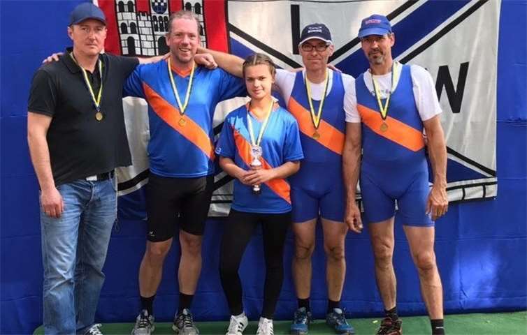 v.l.: Eduard Wermann, Stefan Schneider, Annika Kestenich Marcus Kinzinger, Harald Daniel. Privat