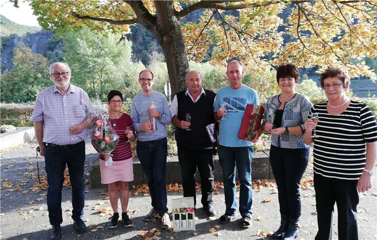 v.l.: Erich Möntenich, Els und Dirk Meylaers-Bergen, Klaus Sewenig, Hendrik Meylaers-Bergen, Dorothee Brachtendorf und Elisabeth Sewenig. Privat