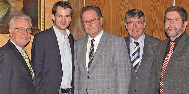 v.l. Friedemann Weckbach-Mara, Johannes Vogel, Klaus Kinkel, Heribert Brauckmann und Jürgen Peter.privat