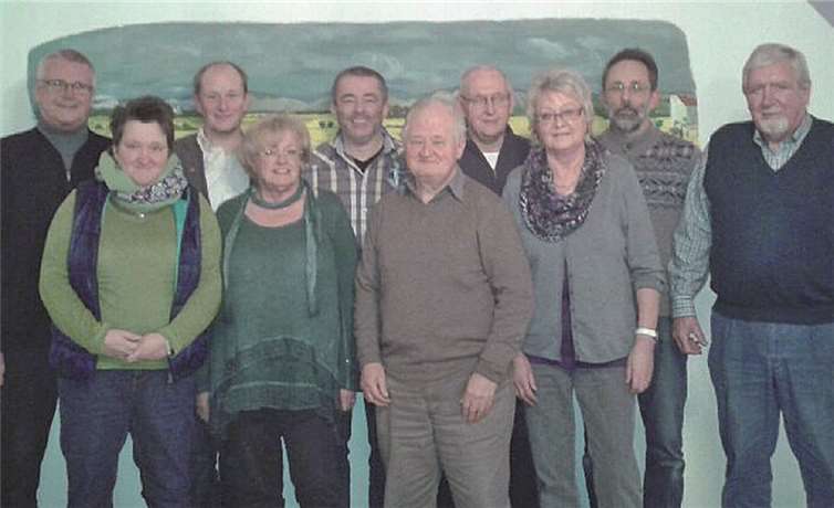 v.l. Günter Steube, Petra Benner, Marcus Bischoffberger, Annelie Baumgärtner, Andreas Claaßen, Martin Eichner, Willi Kühn, Anita Kühn, Uwe Baumgärtner und Joachim Schilling.Ingrid Claaßen