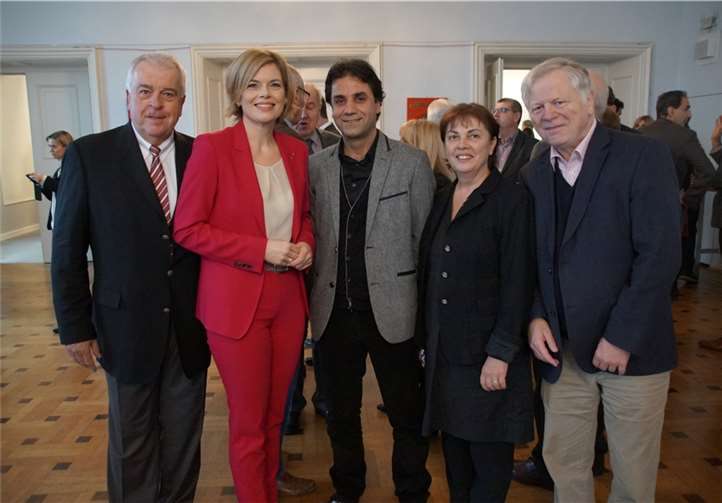 v.l.: Guido Ernst MdL, Julia Klöckner, Vorsitzende der CDU Landtagfraktion, Nihad Gulé, Antje Schlaud und Bruno Langen. privat