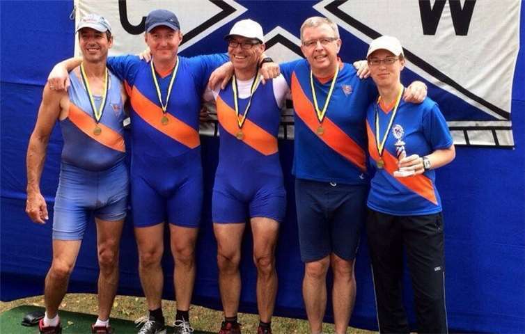 v.l: Harald Daniel, Eduard Wermann, Marcus Kinzinger, Christoph Platen, Annette Illy.