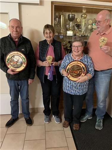 (v.l.) Hermann Daub, Renate Schneider, Irene Ohlberger, Berthold Weber.  Foto: privat