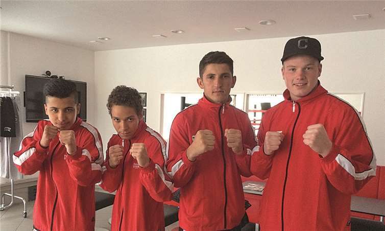 (v.l.) Hossein Pourabas, Oscar Schreiner, Enis Agushi und Sebastian Breidbach. privat