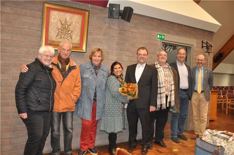 Orgelkonzert in der Partnerstadt (v.l.) Julia Welter, Fred Dietrich, Ann Koekhoven (beide Vorstand Vriendenkring Ekeren Andernach), Carmen Badillo-Esten, Burkhard Esten (Vorstand Freundeskreis Andernach-Ekeren), Dirk Van Overloop (Vorsitzender Vriendenkring Ekeren-Andernach), Richard Welter, Koen Palinckx (Bürgermeister Ekeren).Fotos: Mia Hoeykens/Ekeren