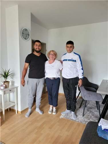 (v.l.): Mahsun, Mechthild Distelrath und Baran. Foto: privat