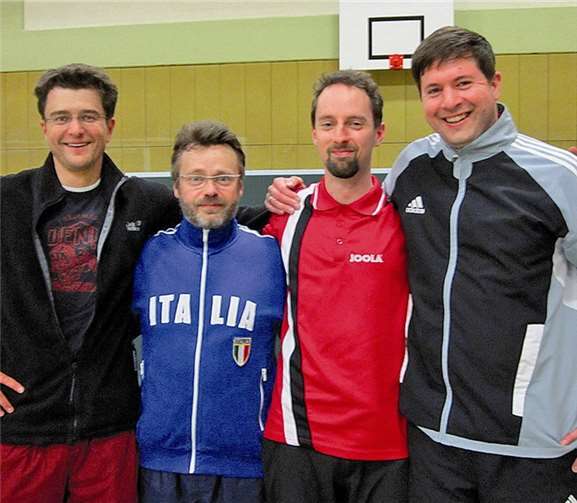 v.l. Marcel Gast, Roberto van der Gang, Fabian Fritzer und Frank Jellinek.privat