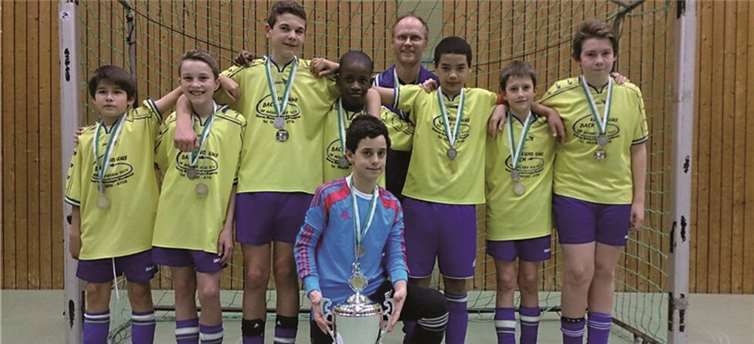 v.l. Marius Nickels, Max Schumacher, Leon Probst, Joseph Adebayo, Dogukan Sahin (TW), Peter Nickels (TR), Timo Wollny, Marcel Utz und Jonas Münster.privat