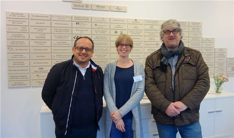 (v.l.) Meti Krasniqi, Anna Louen und Hans-Peter Hoffmann. Foto: Hospiz im Ahrtal GmbH