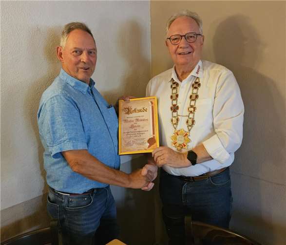 (v.l.) Michael Rautenberg und Senatspräsident Hermann Efferz. Foto: privat