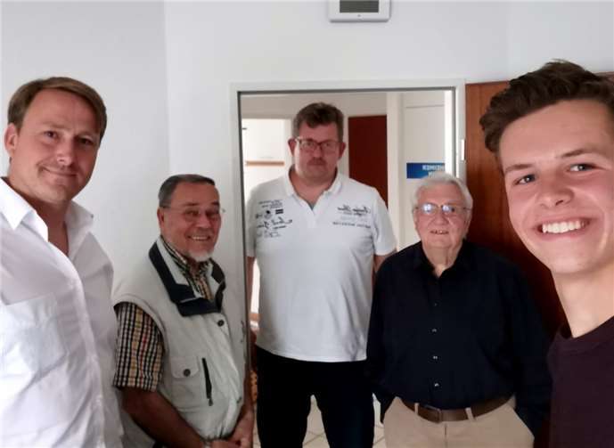 v.l. Stefan Pohl, Jürgen Lorenz, Bernd Ewert, Klaus Bold, Tobias Hübel.Foto: SPD Meckenheim