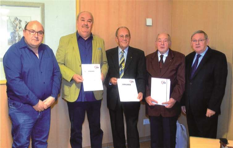 v.l. Walter Macher, Wolfgang vom Bruck, Walter Hoben, Ernst Schupp und Rudi Frickprivat