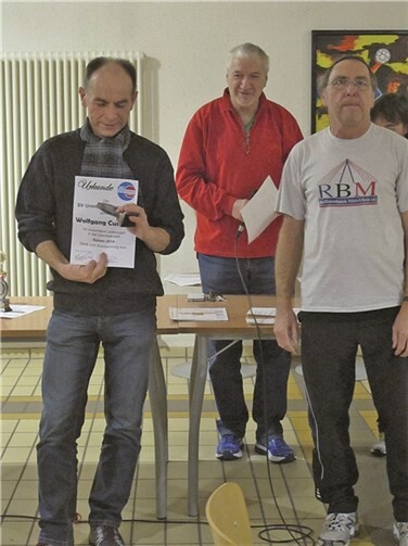 Elf Sportler in der Rheinlandbestenliste 2014 (v.l.) Wolfgang Custodis, Edward Nocker und Kurt Schüller; alle drei Sportler wurden für Ihre Erfolge im vergangenen Jahr vom SV Urmitz ausgezeichnet.privat