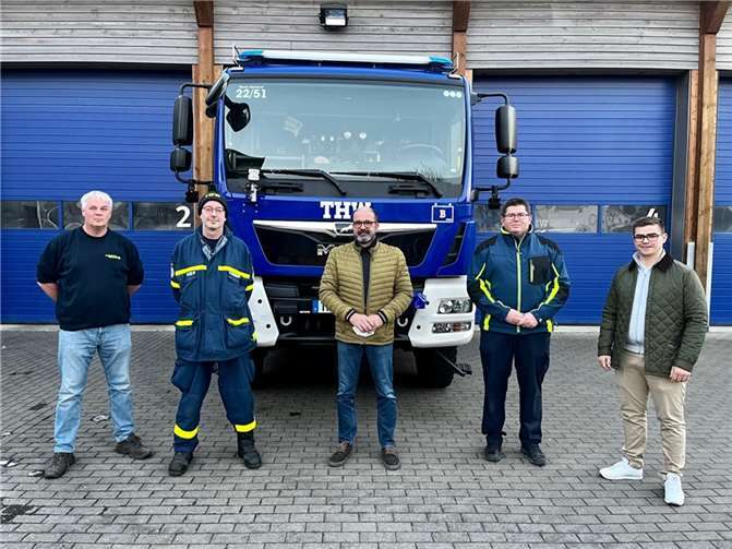 v.li.: Ano Frink, Rainer Zimmermann, Peter Moskopp, MdL, Stefan Schmitz, Felix Rockenbach. Foto: Abgeordnetenbüro Peter Moskopp, MdL