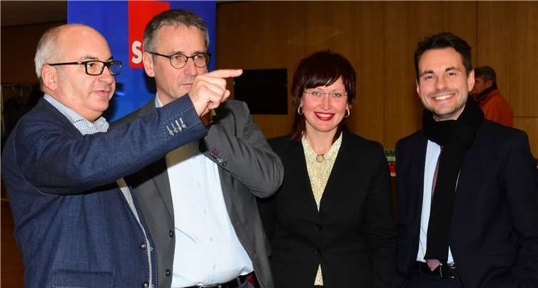 (v.li.) Frank Ackermann, Hendrik Hering, Natalja Kreuter und David Langner.SPD OV Vallendar