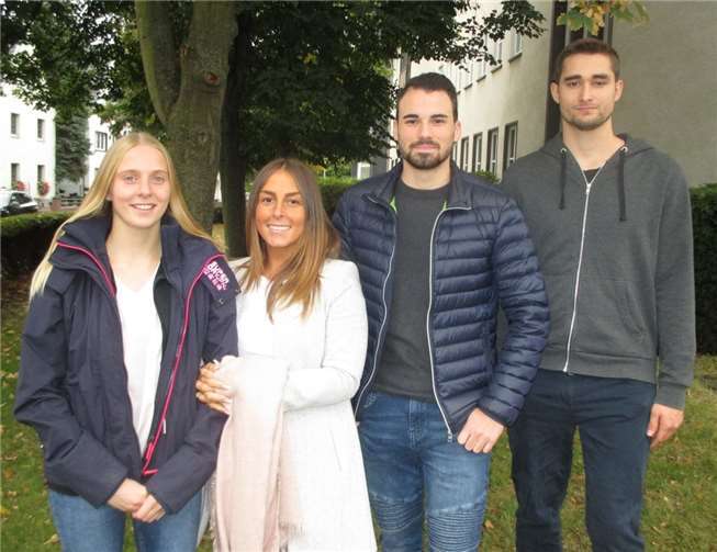 Neue Azubis für das Finanzamt (v.li.) Hannah Darscheid, Stephanie Korr, Markus Knopp, Jan-Niklas Thelen. Privat
