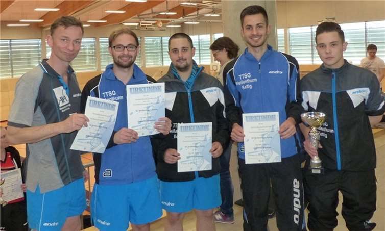 (v.li.) Ingo Hansens, Jan Hillesheim, Mac Munk, Nedim Starcevic und Gino Lukas lösten das Ticket für die Deutschen Pokalmeisterschaften.Privat