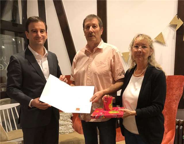 (v.li.) Marcel Hürter, Helmut Nagelschmidt, Erika Rebatschek.Foto: privat