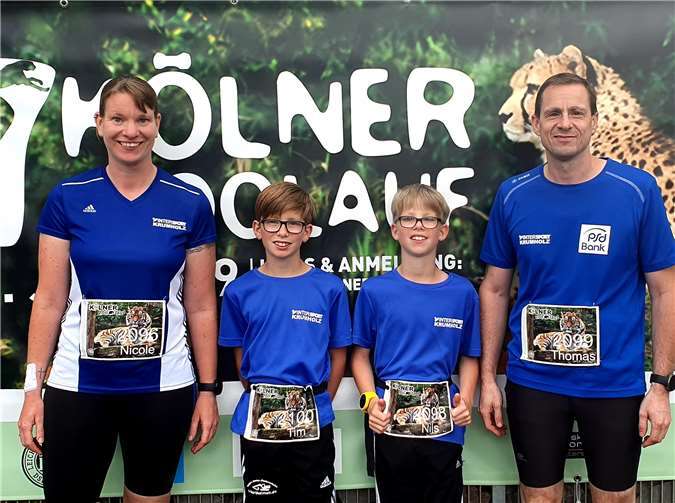 (v.li.) Nicole Frantzen, Zwillinge Tim und Nils und Thomas Kahl.Fotos: privat