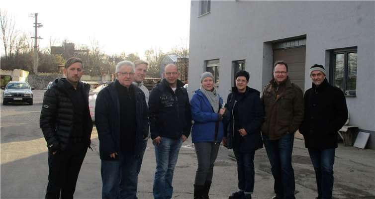 (v.li.) Waldemar Bitter (Hamann Mercatus GmbH), Werner Wey, Andreas Schmitt, Ralf Doll, Heike Paul, Ute Durwish, Thomas Berzen, Winfried Schuld.SPD Niederzissen