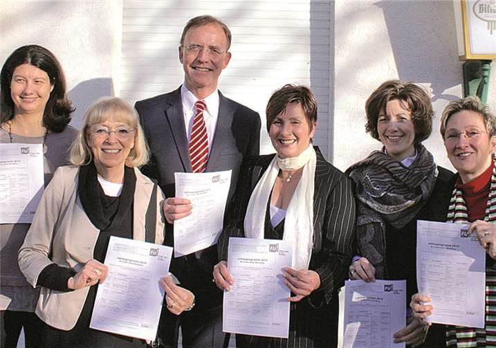 (v.l.n.r.) Anja Rüdiger, Dr. Angelika Pick, Dr. Gerd Landsberg, Geschäftsführendes Präsidialmitglied des deutschen Städte- und Gemeindebundes, Rita Braun, Anna Heck-Hansen und Maike Scholz. privat