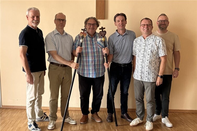 v.l.n.r.: Bernhard Treins, Jürgen Schlaus, Jürgen Zinken, Frank Peters, Rainer Lenzgen und Michael Breitbach